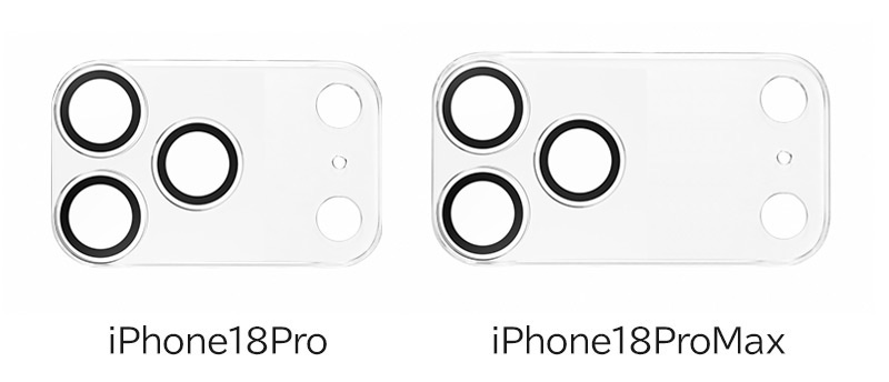 iPhone18Pro/iPhone18ProMax リアカメラ保護カバー