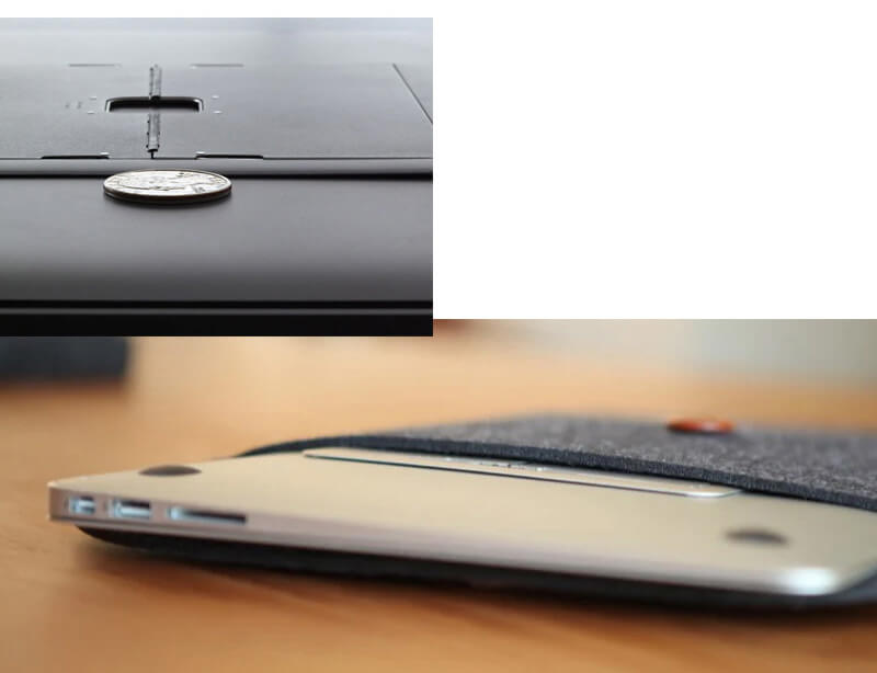 硬貨よりも薄いデザイン