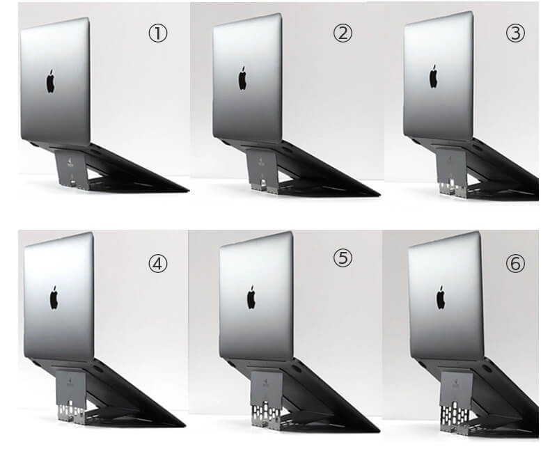 人間工学に基づく6段階の高さ調整 