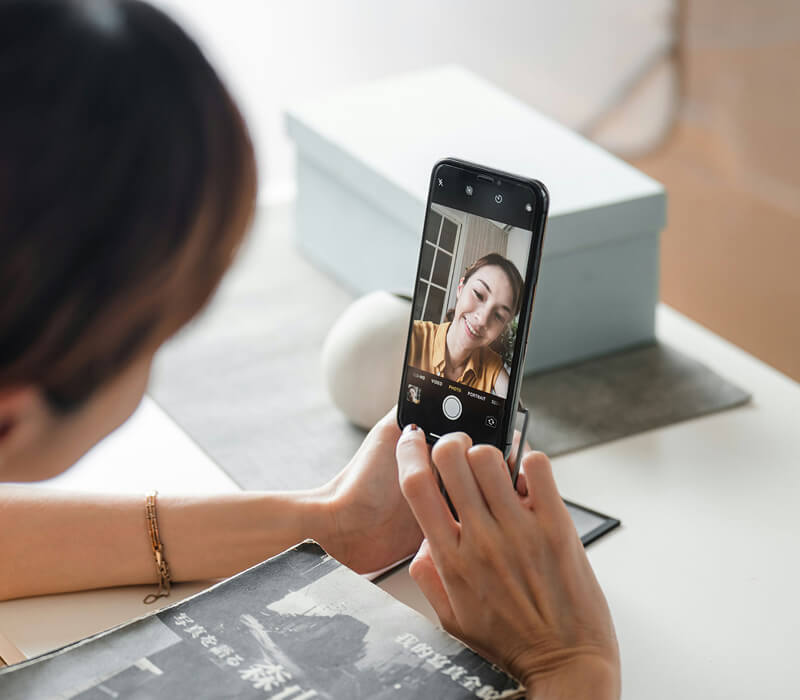 最適な角度で見栄えの良い写り