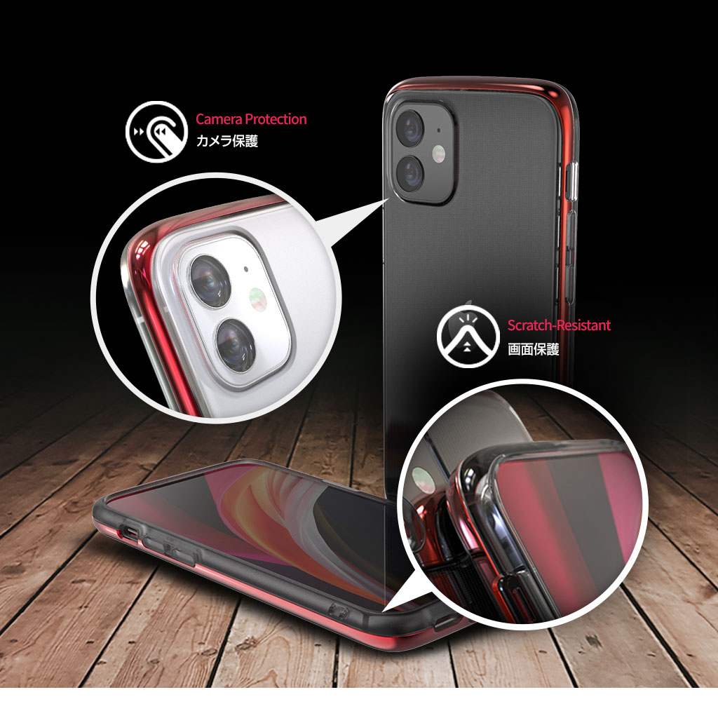 テーブルや床などに置いた際にもカメラや画面が接地せず傷つきにくい