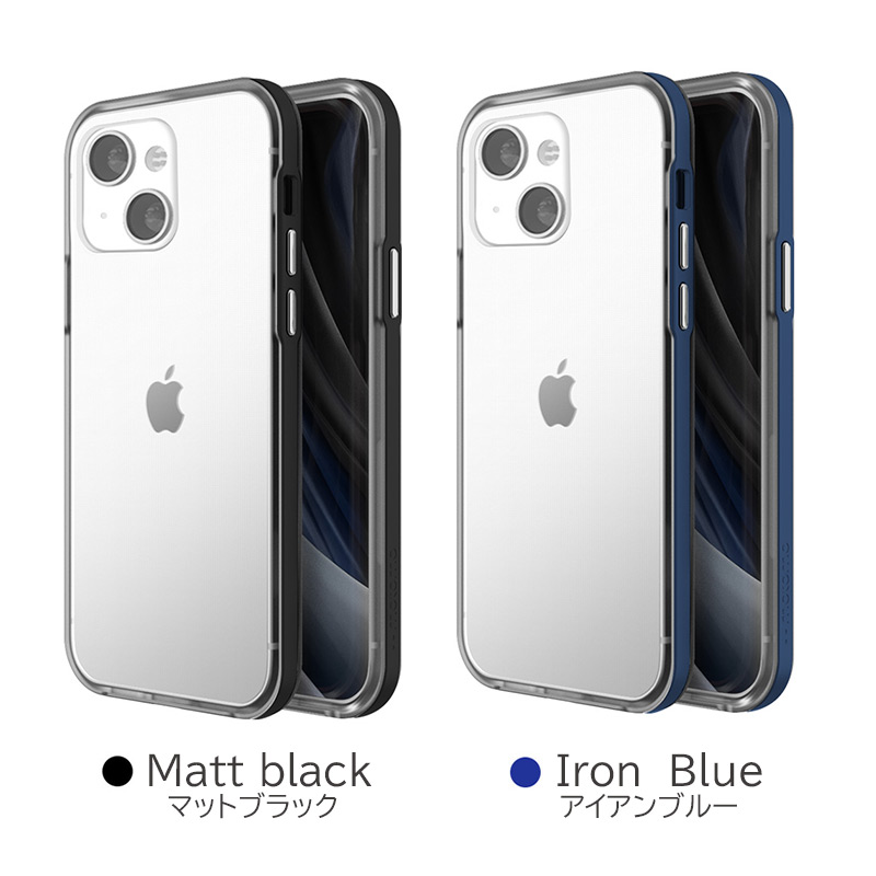 『motomo INO Achrome Shield Case』、Matt black、Iron　Blue