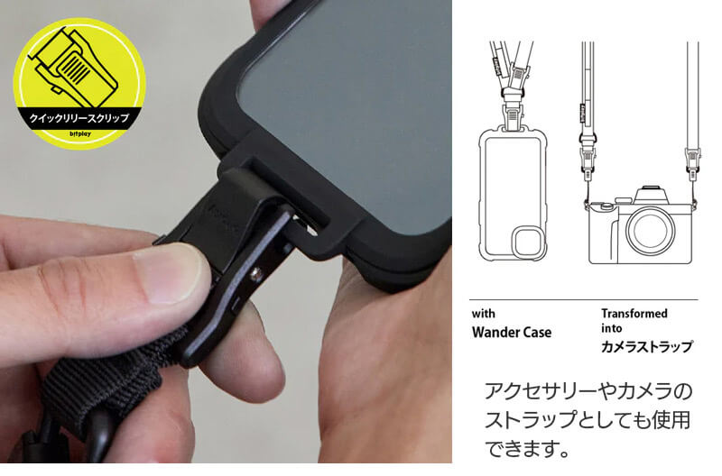 素早い取り付け”クイックリリースクリップ”