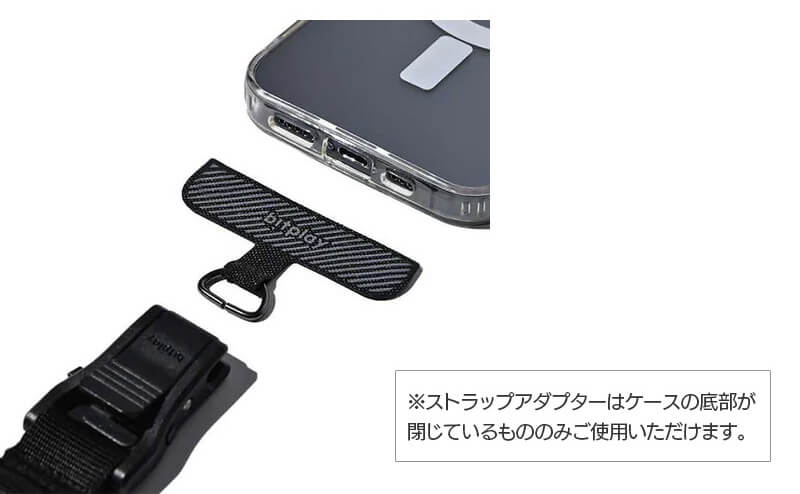ストラップアダプター付属