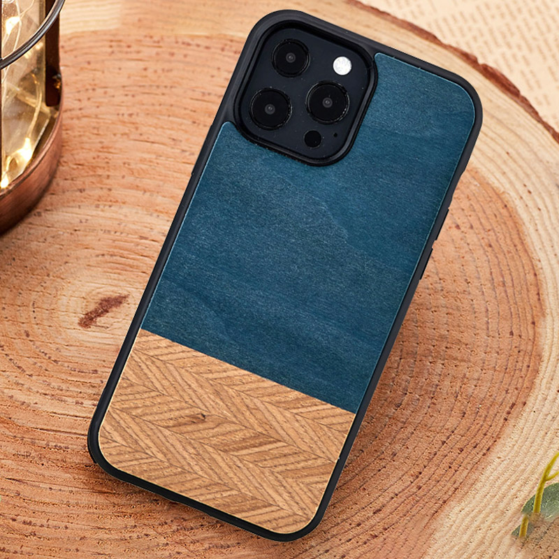 Man＆Wood (マンアンドウッド) 、こだわりの天然木を使用したiPhoneケース 「Denim」 デニム