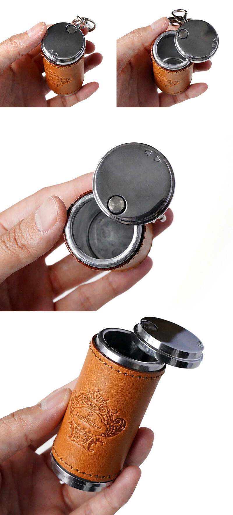 上蓋を左右にスライドさせると蓋が開きます。