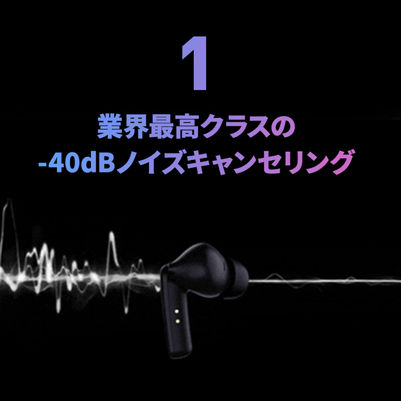 業界最高クラス-40dBのノイズキャンセリングを実現