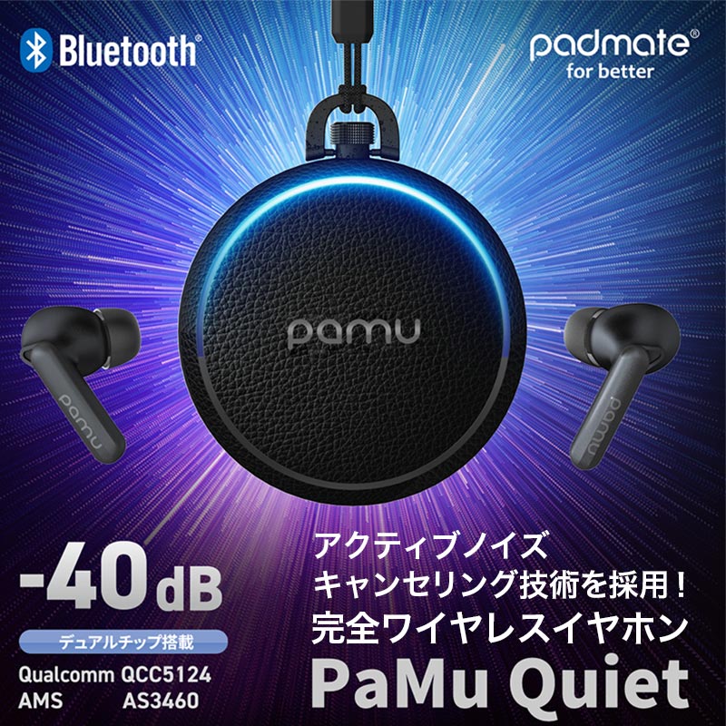 ノイズキャンセリング 完全ワイヤレスイヤホン PaMu Quiet 
