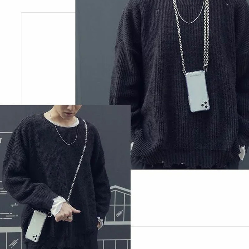 軽量なアルミ素材、ラウンドチェーンストラップ