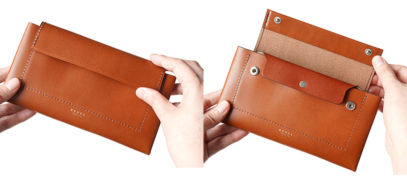 ボタンでしっかりと留める安心感