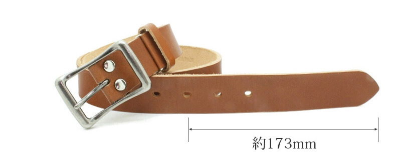 剣先から真ん中の穴まで約17.3cm。サイズ調整も簡単にできるので、お好みのフィット感で着用できます