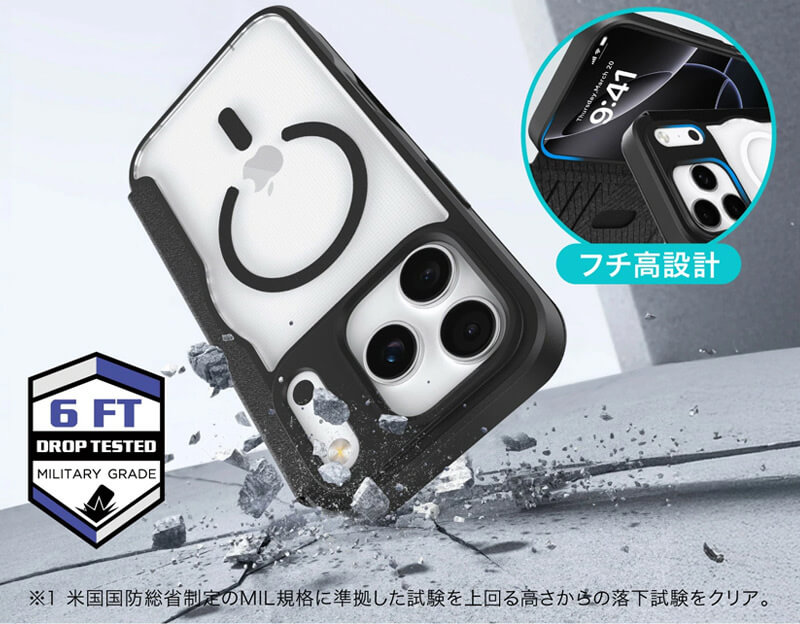 液晶保護＆耐衝撃設計