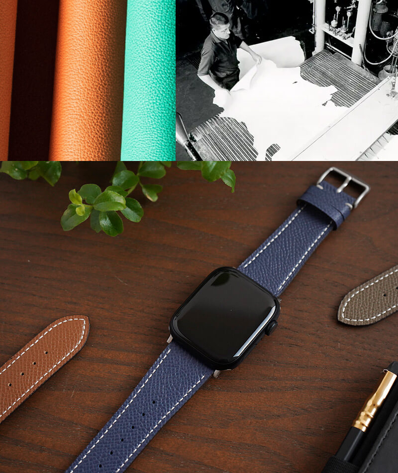 こだわりのクロム鞣しカーフレザー