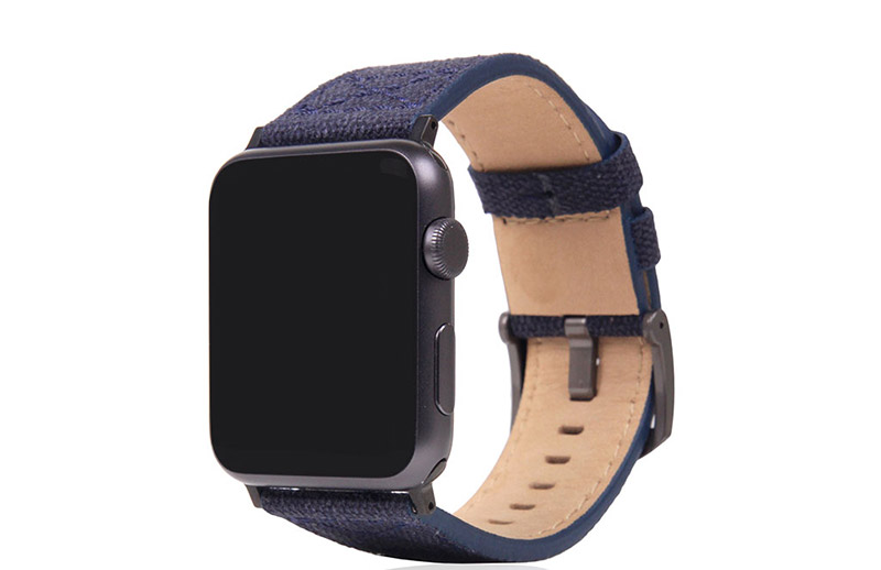 ワックスキャンバス & イタリアンベジタブルレザーを仕様したApple Watchバンド