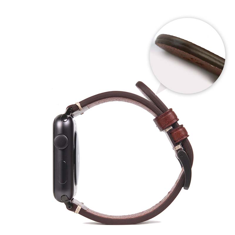 繊細なコバ処理をしたApple Watch バンド