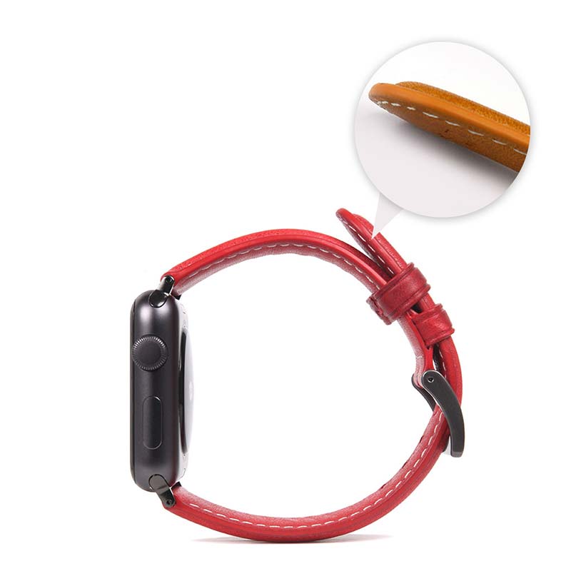 繊細なコバ処理をしたApple Watch バンド