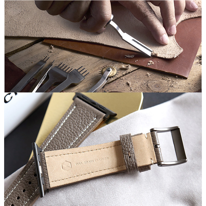 100％ハンドメイド、Apple Watch本革バンド