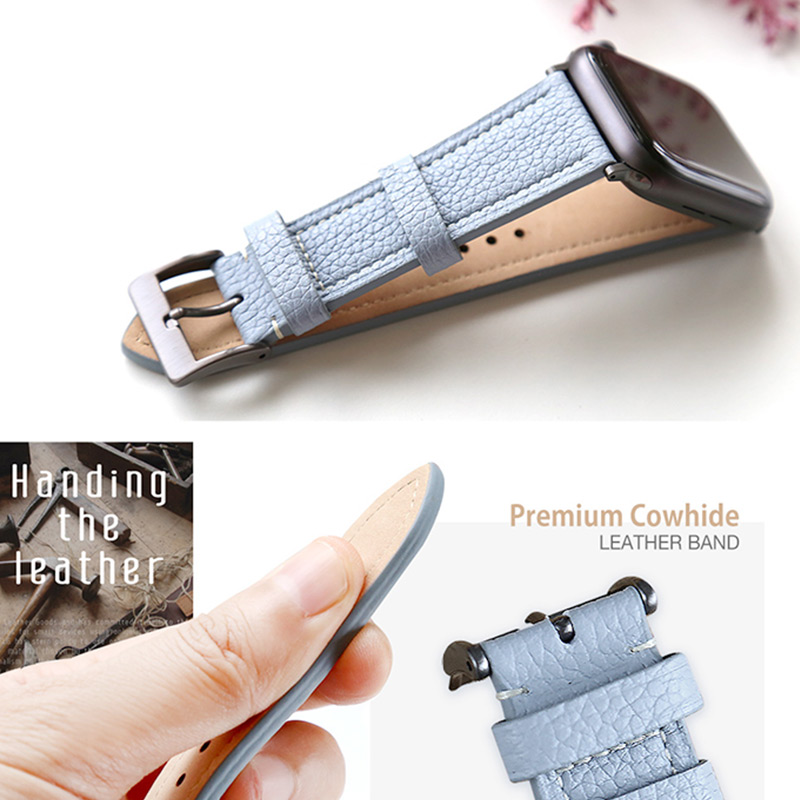 高級革フルグレインレザーを使用したApple Watch本革バンド