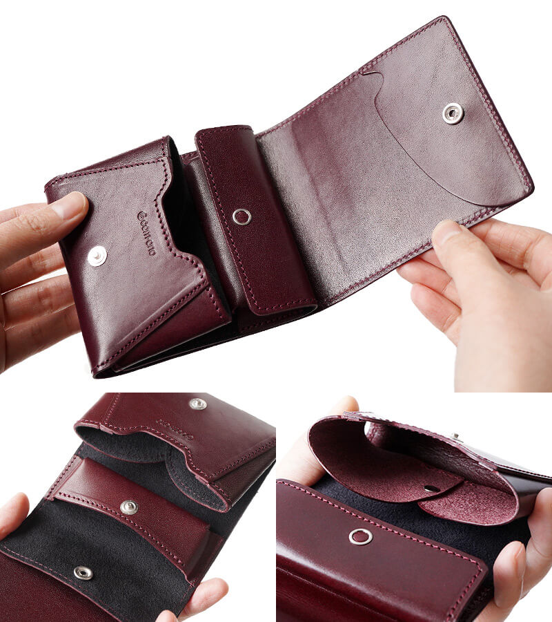 池之端銀革店 com-ono イタリアンレザー使用 スリムウォレット