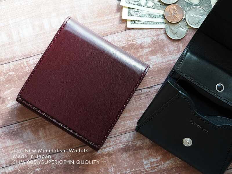 池之端銀革店 com-ono イタリアンレザー使用 スリムウォレット