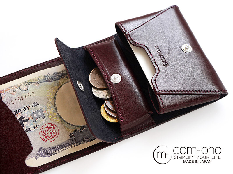 池之端銀革店 com-ono イタリアンレザー使用 スリムウォレット