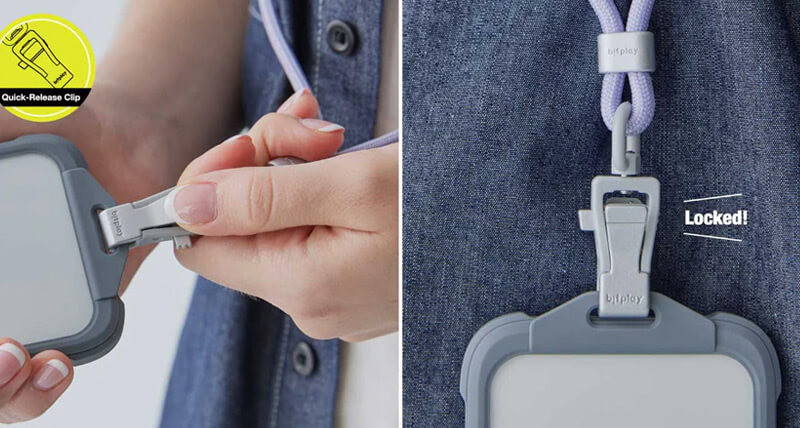 取り付け、取り外しが簡単な「クイックリリースクリップ」を採用