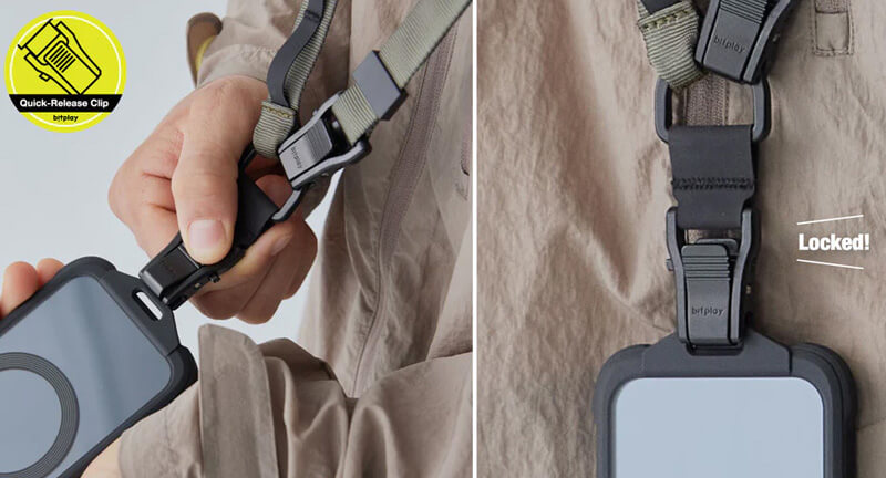 素早い取り付け”クイックリリースクリップ”