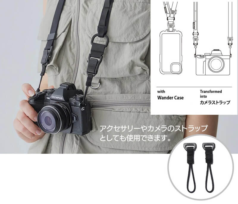カメラストラップ用コネクタが付属