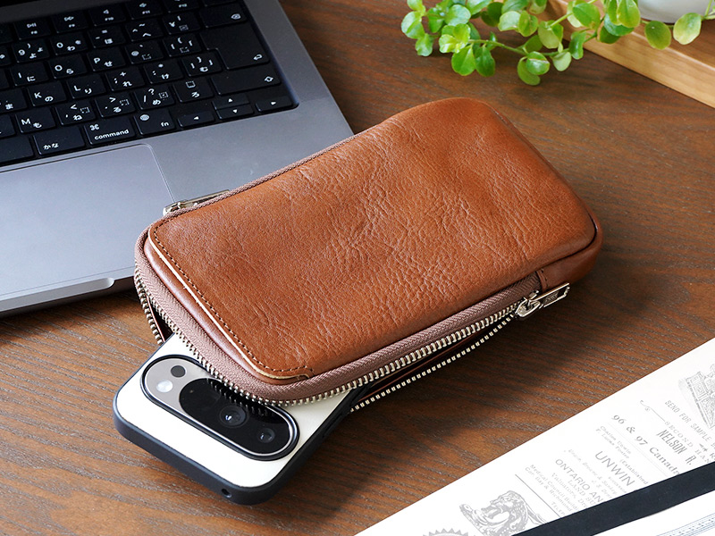 イタリアンレザー マルチポーチ