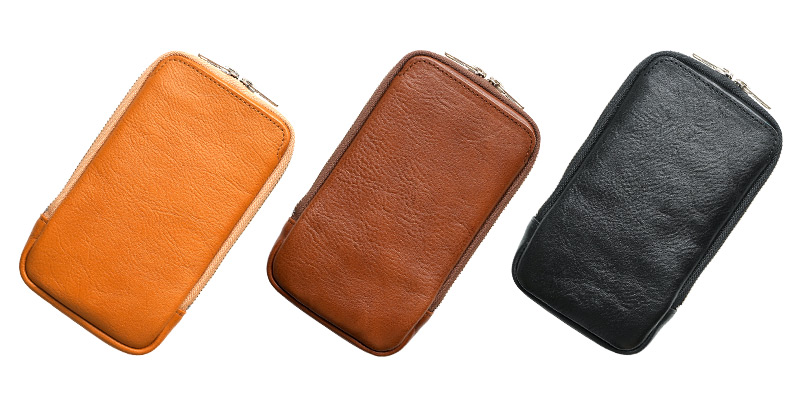 イタリアンレザーを使用したマルチポーチ