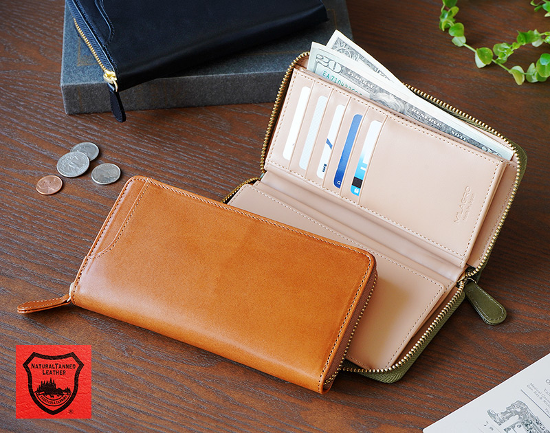 MILAGRO 栃木レザー使用 スマートギャルソンウォレット