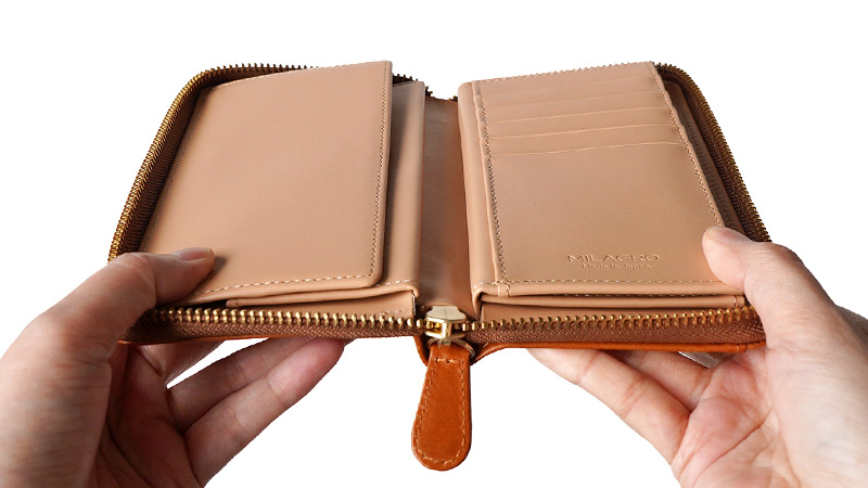 ラウンドジップはフルオープンが魅力