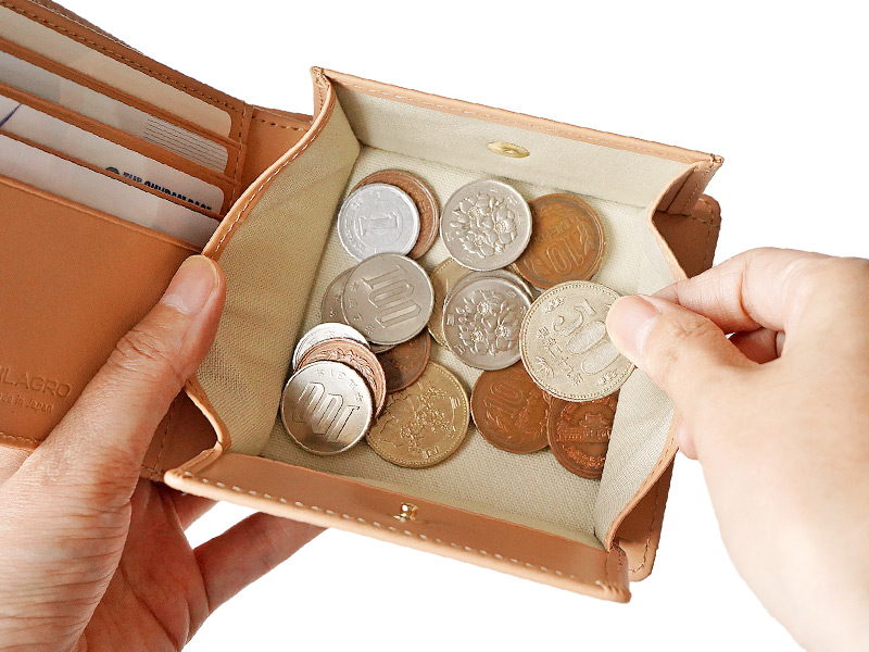 小銭の取り出しもスムーズ