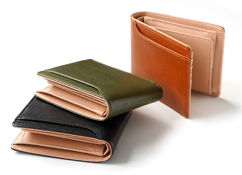 栃木レザー 財布 ブラウン・グリーン・ブラック