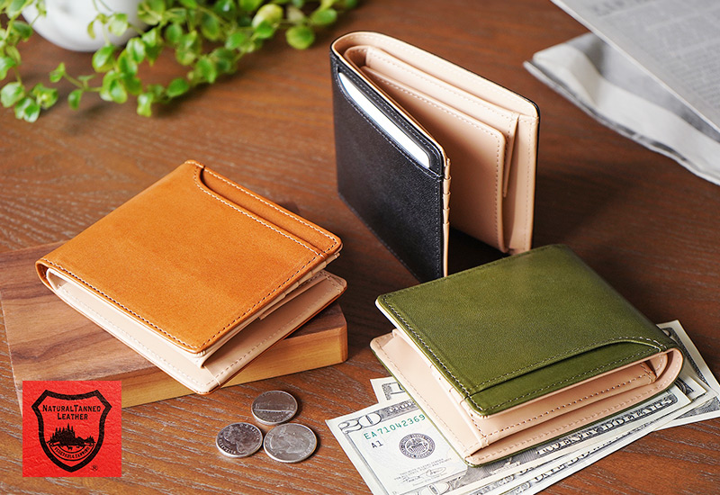 MILAGRO 栃木レザー使用 二つ折り財布