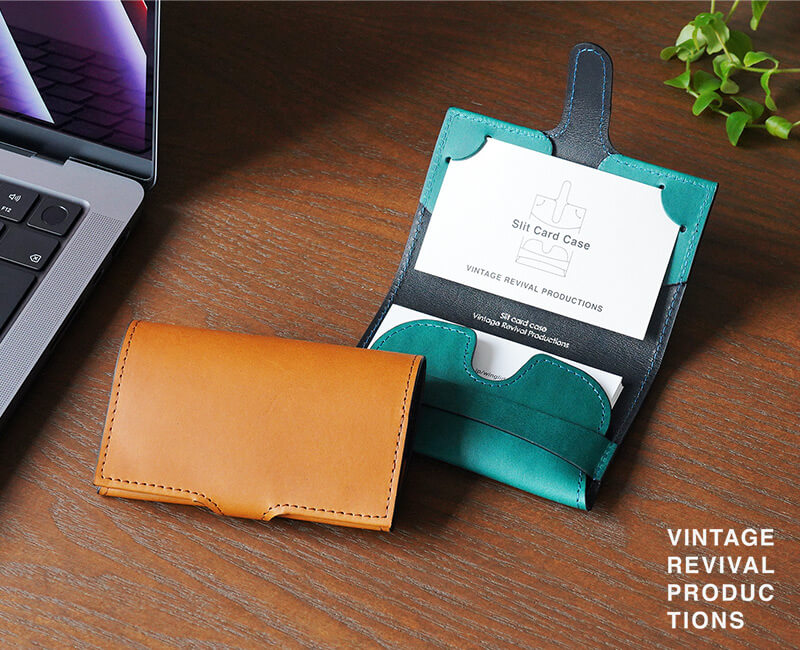Vintage Revival Productions の上質なオイルレザーを使用した名刺ケースです。