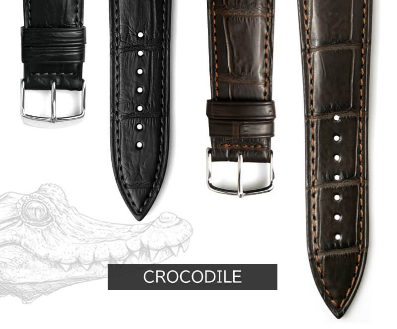 希少価値の高い上質なクロコダイル革をアップルウオッチバンドとしてお手元に。