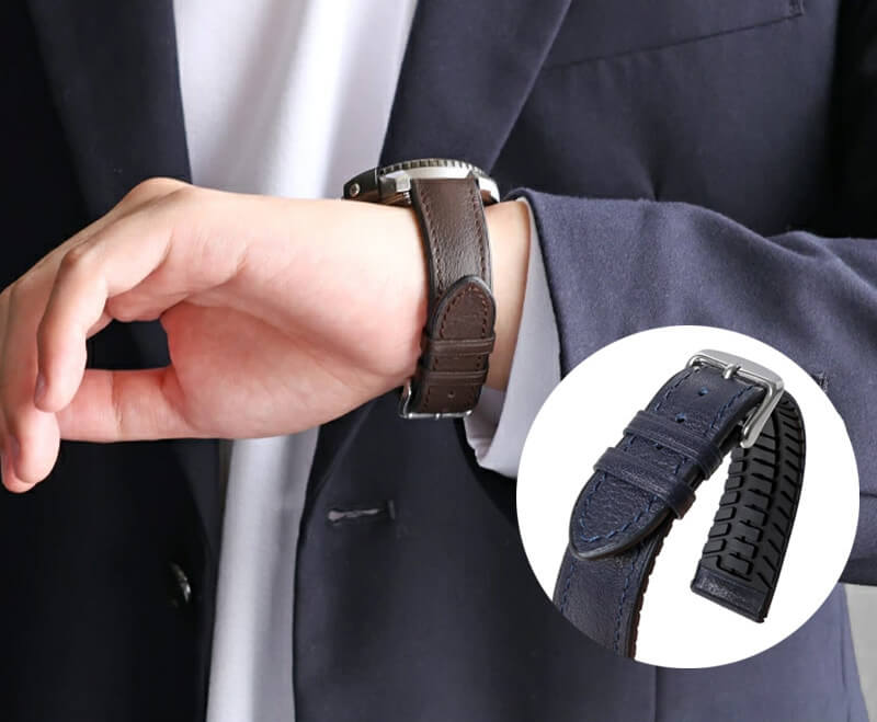 手首に自然に馴染むしなやかな着け心地