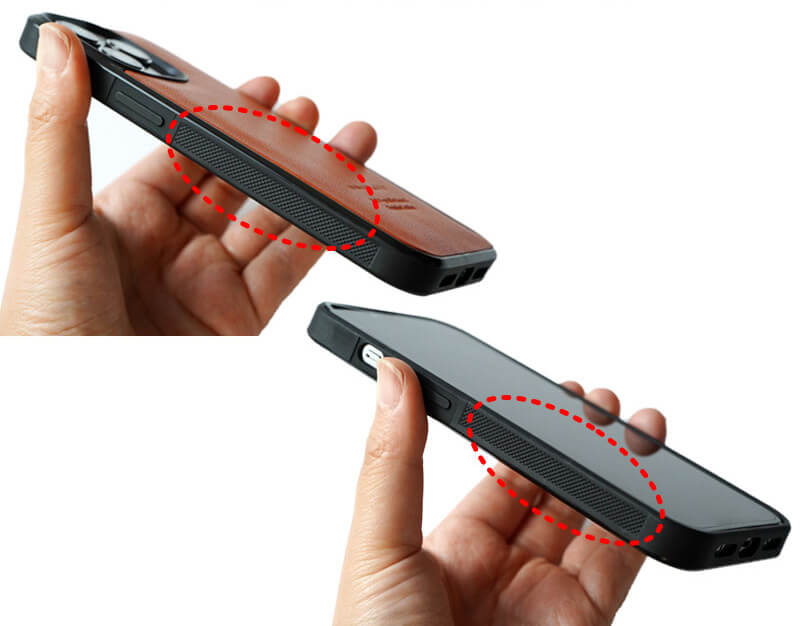 両サイドにグリップ加工