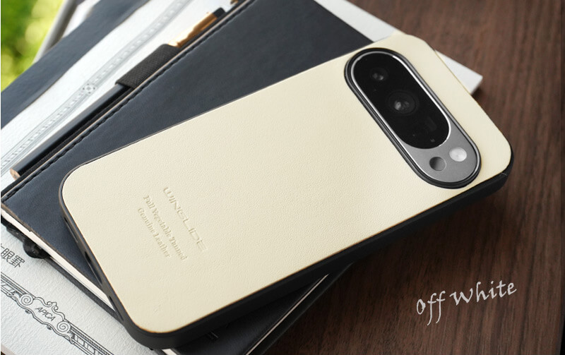 オフホワイトは艶を抑えたマットな質感です。