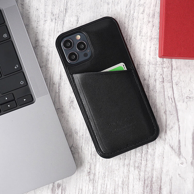 栃木レザー使用・カードポケット付き 背面カバーケース