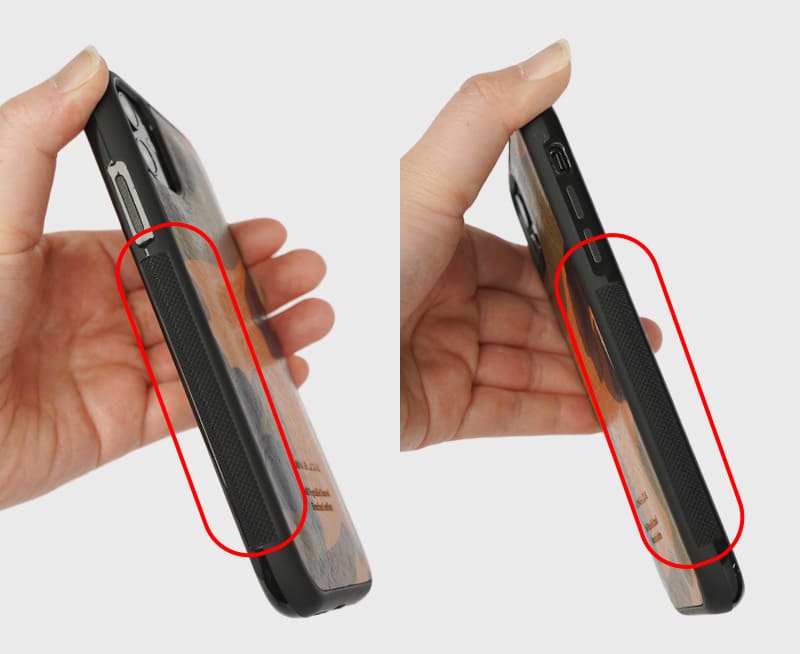 両サイドにはグリップ加工済