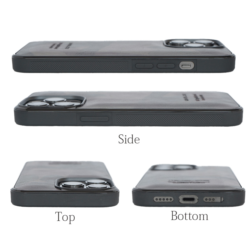 スマホケースの詳細画像、ケース側面・上部・下部