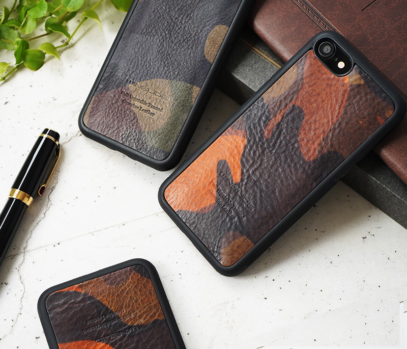 イタリアンLa Perla Azzurra社製エル・ヴァケーロを使用したiPhoneケース