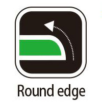 ラウンドエッジ加工