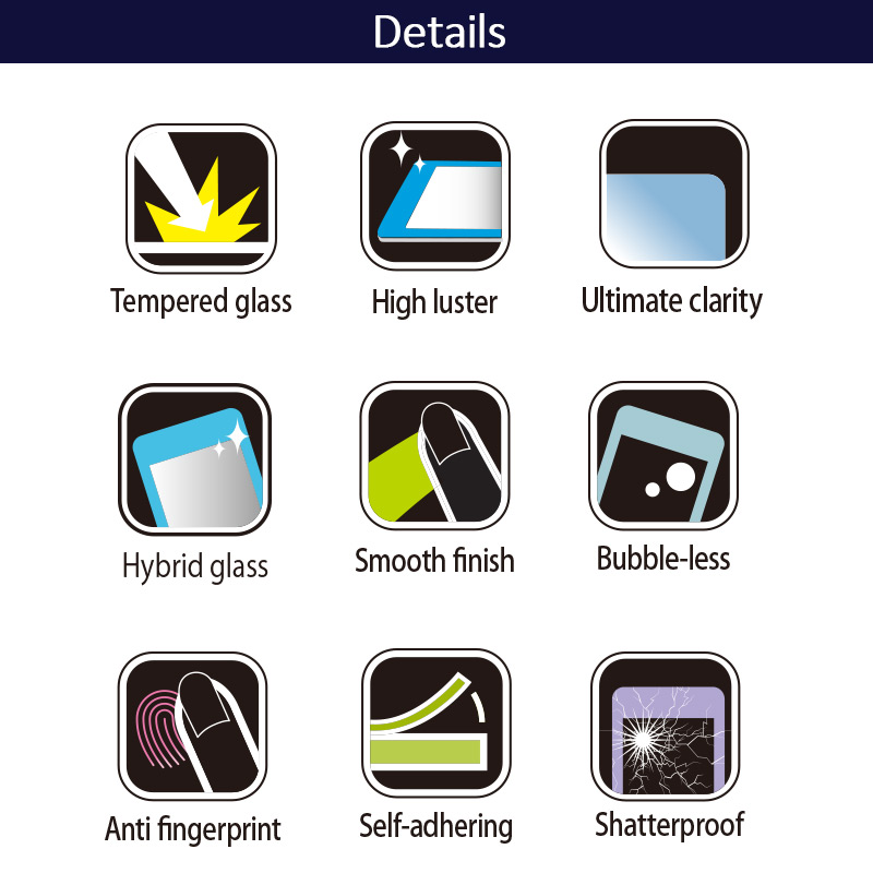 光沢ハイブリッドガラスフィルムの特徴 