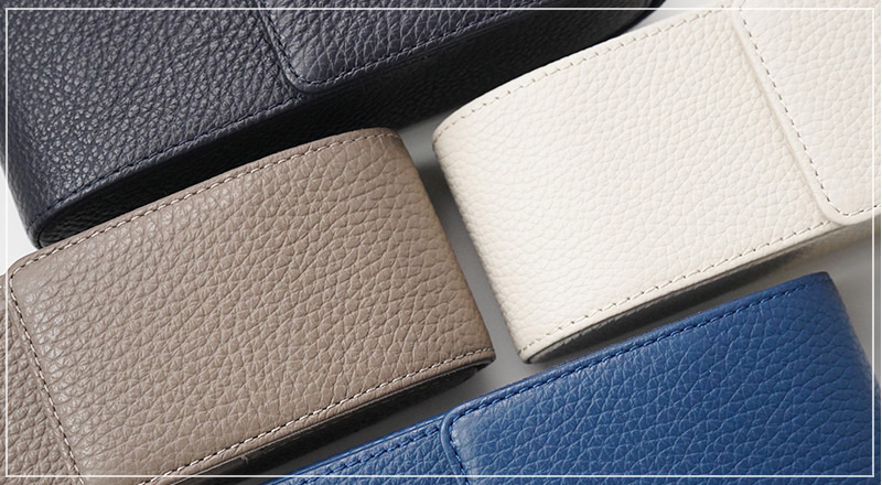 美しいシボが魅力のシュリンクレザー使用