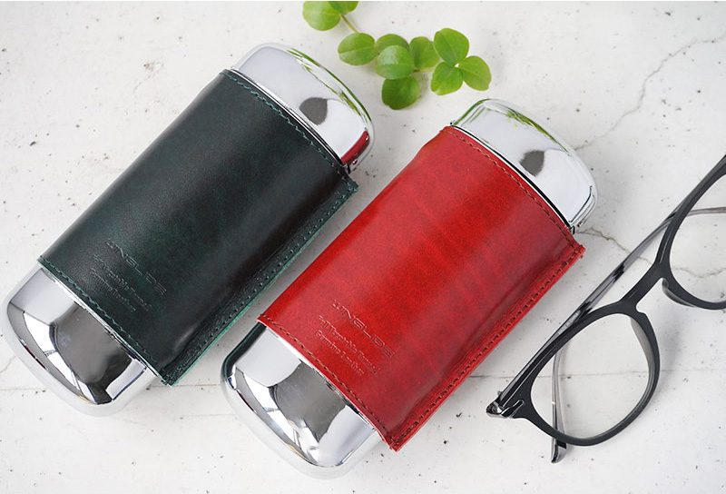 ルガトーレザー×メタル　眼鏡ケース