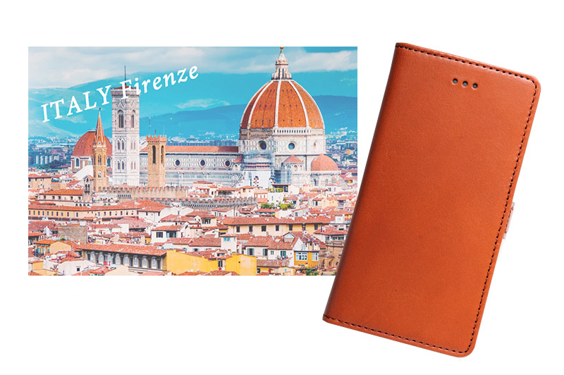 滑らかな手触りと光沢を持つイタリアンレザーを使ったiPhoneケース