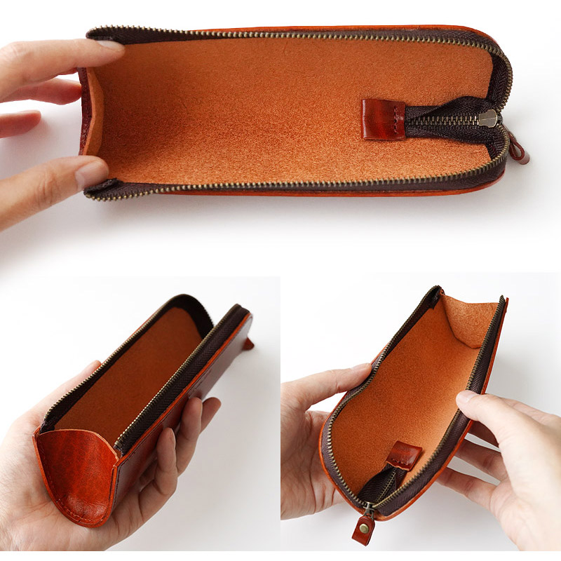 大きく広がるL字ファスナー